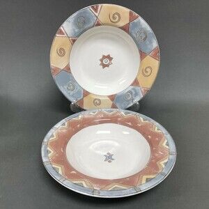 Coffee Shoppe by Sango Pasta Bowls Sue Zipkin Viennese French Roast 3062